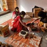 Women Entrepreneurs of ETASHA busy creating their products.